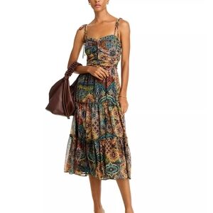 NWT Aqua Shirred Strap Midi Dress.  XL